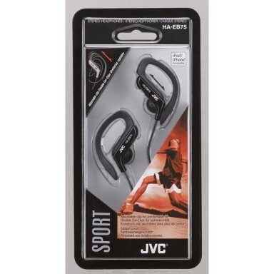 JVC, HA-EB75BE, juodos sp. dinaminės ausinės JVC, HA-EB75BE, juodos sp. dinaminės ausinės