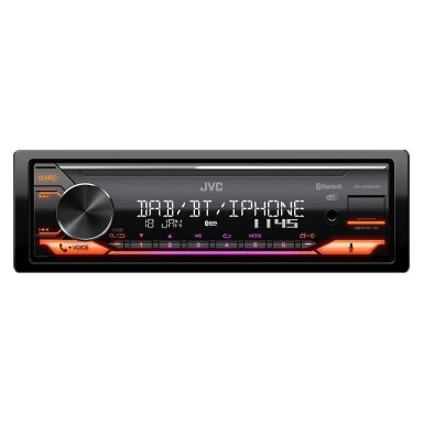 JVC, KD-X482DBT USB MP3 magnetola su AUX įėjimu, BT