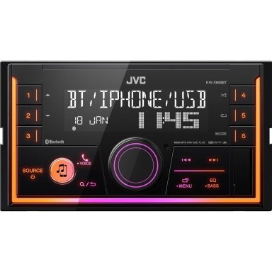 JVC, KW-X850BT 2-DIN USB MP3 magnetola su AUX ir Bluetooth