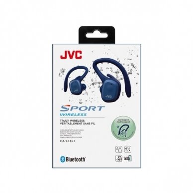 JVC, HA-ET45T-AU, mėlynos sp. dinaminės ausinės, Sporto