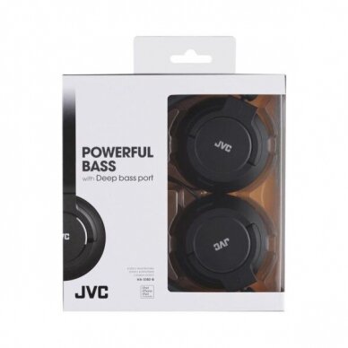 JVC, HA-S180BE, juodos sp. dinaminės ausinės 1