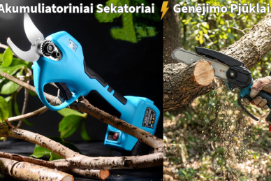 Kaip išsirinkti akumuliatorinį sekatorių ir genėjimo pjūklą?