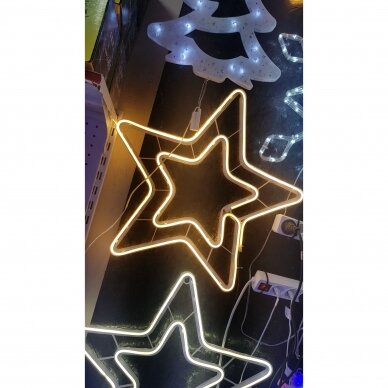 Kalėdinė LED dekoracija Žvaigždė Neon (Šiltai balta)