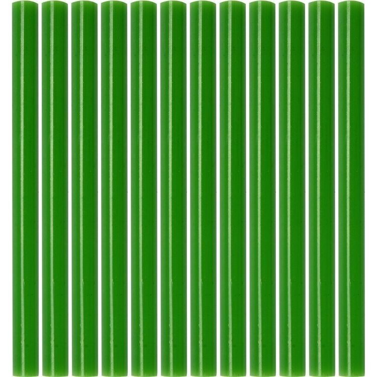 Karštų klijų lazdelių rinkinys (žalios) (12vnt) 7.2x100mm