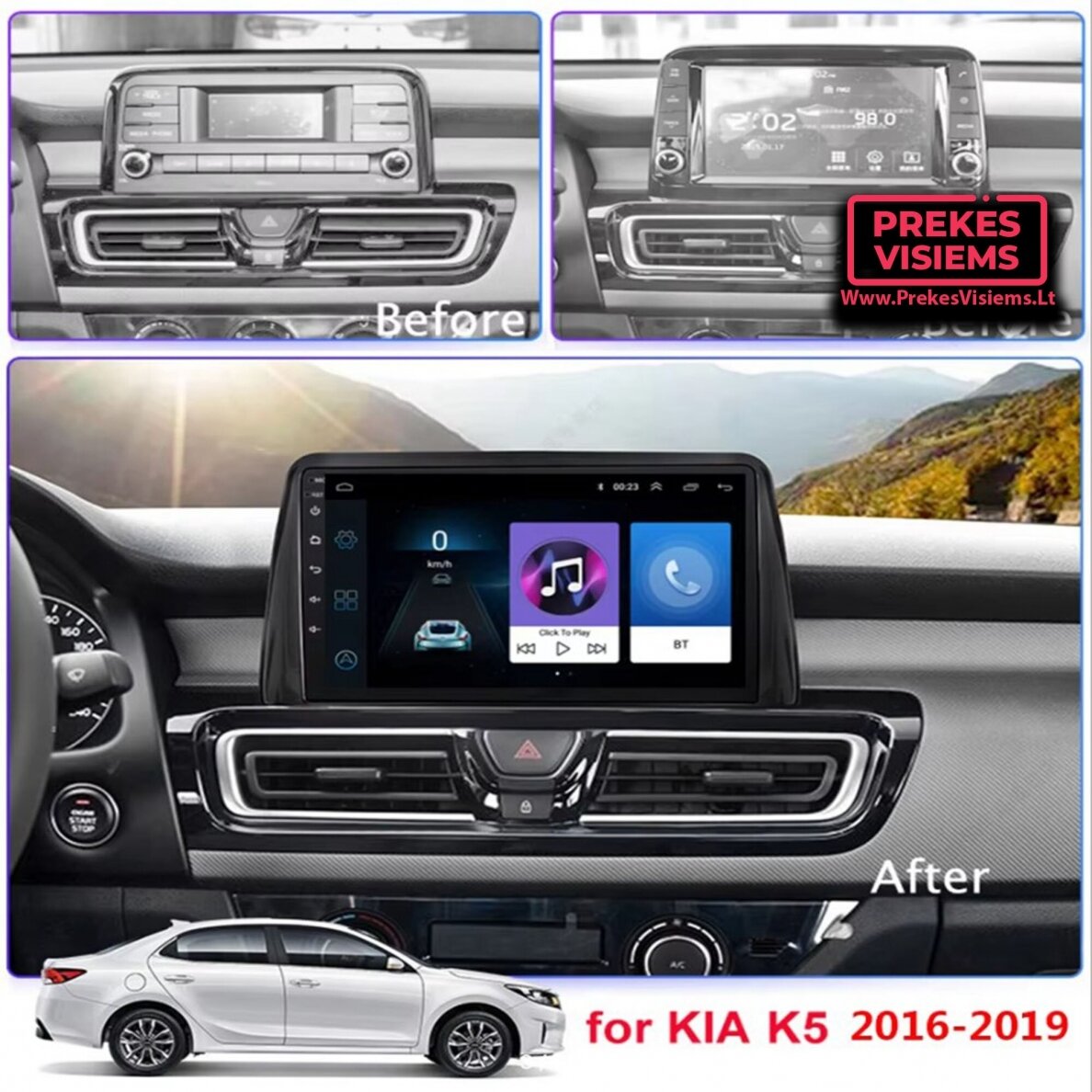 KIA OPTIMA K5 android multimedija 2016-2019 KIA OPTIMA K5 android multimedija 2016-2019