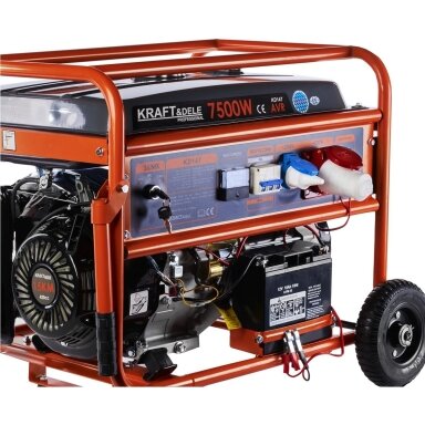 Trifazis benzininis elektros generatorius 7500W KRAFT&DELE, KD147