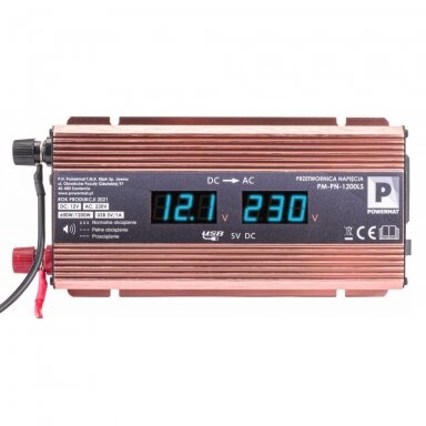 LCD įtampos keitiklis 12V 1200W PM-PN-1200LS LCD įtampos keitiklis 12V 1200W PM-PN-1200LS