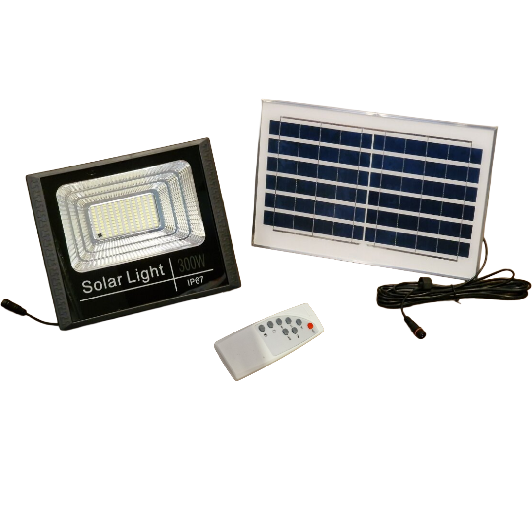 LED lauko šviestuvas su atskira saulės panele 300W 1 LED lauko šviestuvas su atskira saulės panele 300W 1