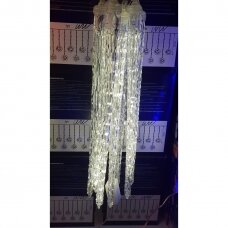 LED girlianda tirpstantys varvekliai (šaltai balta spalva) 50cm