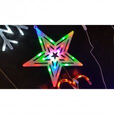 LED kalėdinė lango dekoracija žvaigždė