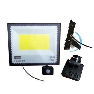 LED lauko šviestuvas 50W su judesio davikliu 6500K MINI IP67 LED lauko šviestuvas 50W su judesio davikliu 6500K MINI IP67