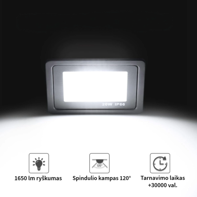 LED lauko šviestuvas 20W 1 LED lauko šviestuvas 20W 1