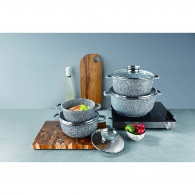 Marmurinių puodų rinkinys 16 20 22 26cm ZILNER ZL-8532