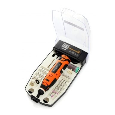 Mini šlifuoklis 12V + priedai KD1669