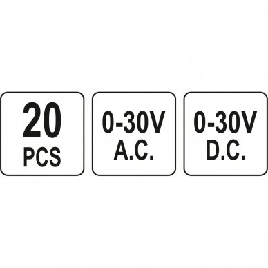 Multimetrų matavimo elementų rinkinys (20vnt) 3 Multimetrų matavimo elementų rinkinys (20vnt) 3