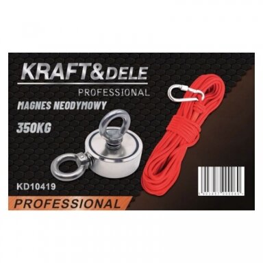 Neodimio paieškos magnetas, dvipusis, 350kg, KD10419 Neodimio paieškos magnetas, dvipusis, 350kg, KD10419