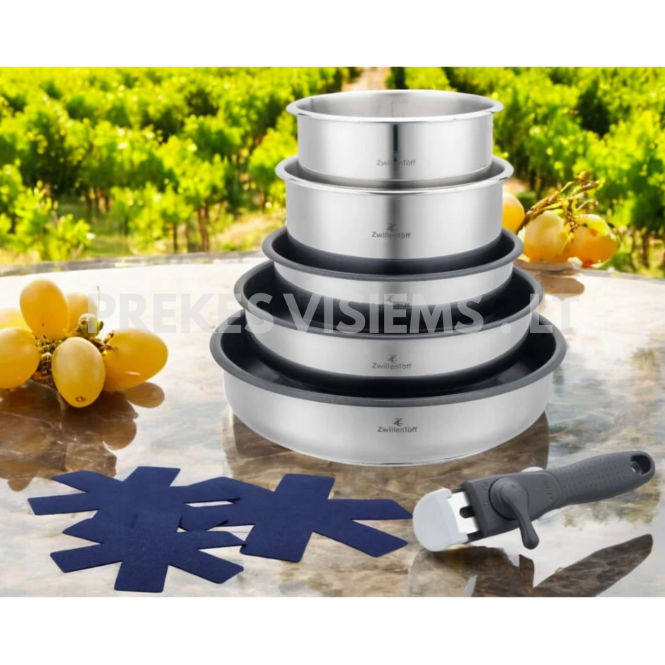 Nerūdijančio plieno puodų rinkinys 9 dalių, ZT-31330 2