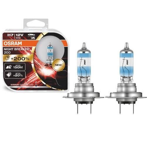 Osram lemputės Night Breaker ,+200%, H7, 55W,2 vnt, DUO 64210nb200 Osram lemputės Night Breaker ,+200%, H7, 55W,2 vnt, DUO 64210nb200