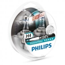 Philips lemputės X-Treme +130%, H4, 60/55W, DUO 12342XV+S2