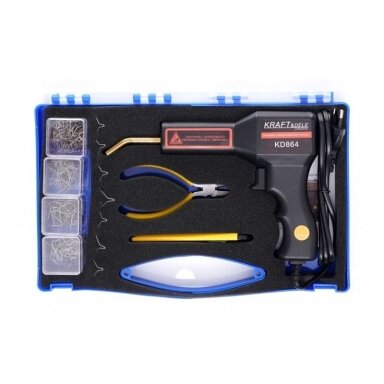Plastiko suvirinimo aparatas 50W su 200vnt. kabių rinkiniu KD864