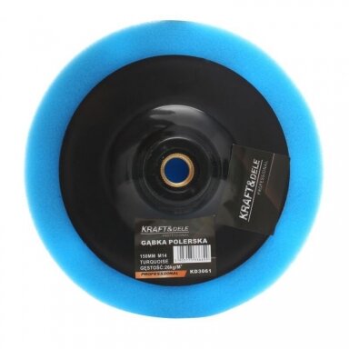 Poliravimo kempinė 150mm 26kg/m3 (mėlyna) Poliravimo kempinė 150mm 26kg/m3 (mėlyna)