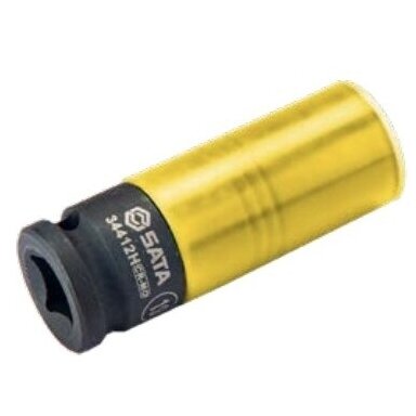 Prailginta smūginė galvutė 1/2'' 19mm plonasienė su apsauga