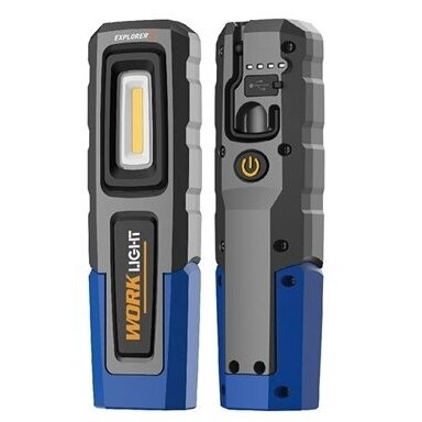 Prožektorius darbui COB+LED-SMD (įkraunamas)