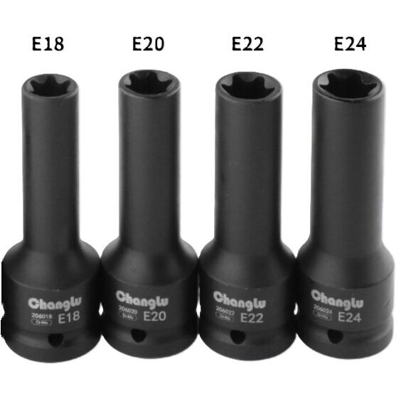 Prailginta smūginė galvutė 3/4" E-Torx 1 Prailginta smūginė galvutė 3/4" E-Torx 1