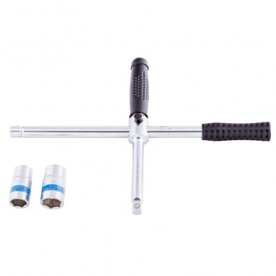 Rato raktas 1/2" su galvutėmis 17-19, 21-23mm Rato raktas 1/2" su galvutėmis 17-19, 21-23mm