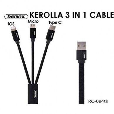 Remax RC-094th 3-in-1 duomenų kabelis 2