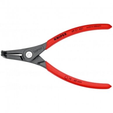Replės išoriniams žiedams. Lenktos 165mm (Ø19-60mm) KNIPEX Replės išoriniams žiedams. Lenktos 165mm (Ø19-60mm) KNIPEX