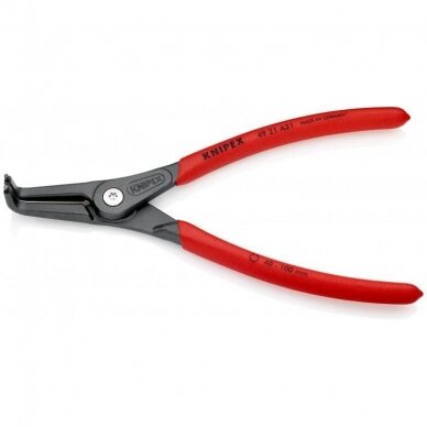 Replės išoriniams žiedams. Lenktos 210mm (Ø40-100mm) KNIPEX 2 Replės išoriniams žiedams. Lenktos 210mm (Ø40-100mm) KNIPEX 2