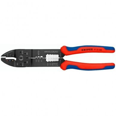 Replės laidų užspaudimui ir nuvalymui 240mm KNIPEX Replės laidų užspaudimui ir nuvalymui 240mm KNIPEX