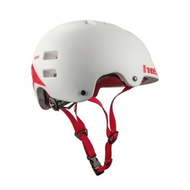 Šalmas HEBO Casco Bici Wheelie // dydis: 59-62 cm (balta/raudona)