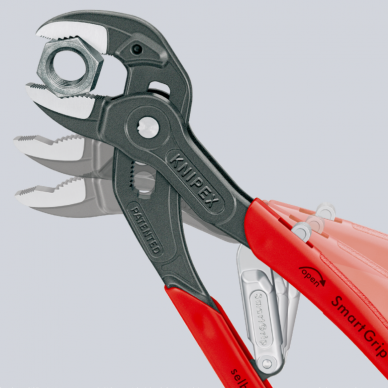 Santechninės replės 250mm KNIPEX su SmartGrip fiksavimu 3 Santechninės replės 250mm KNIPEX su SmartGrip fiksavimu 3