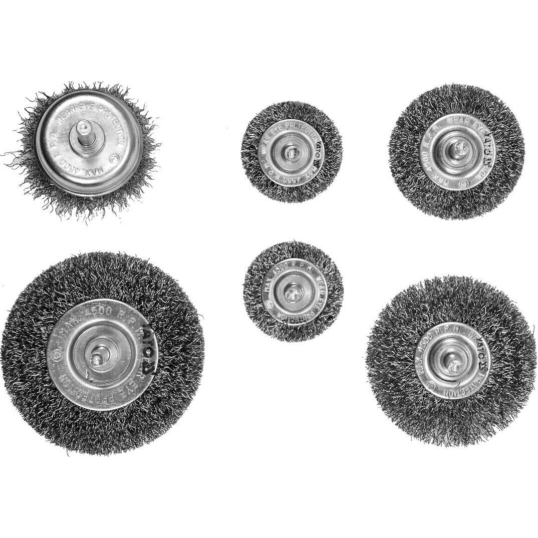 Šepečių vielinių su koteliu rinkinys (6vnt) INOX 1 Šepečių vielinių su koteliu rinkinys (6vnt) INOX 1