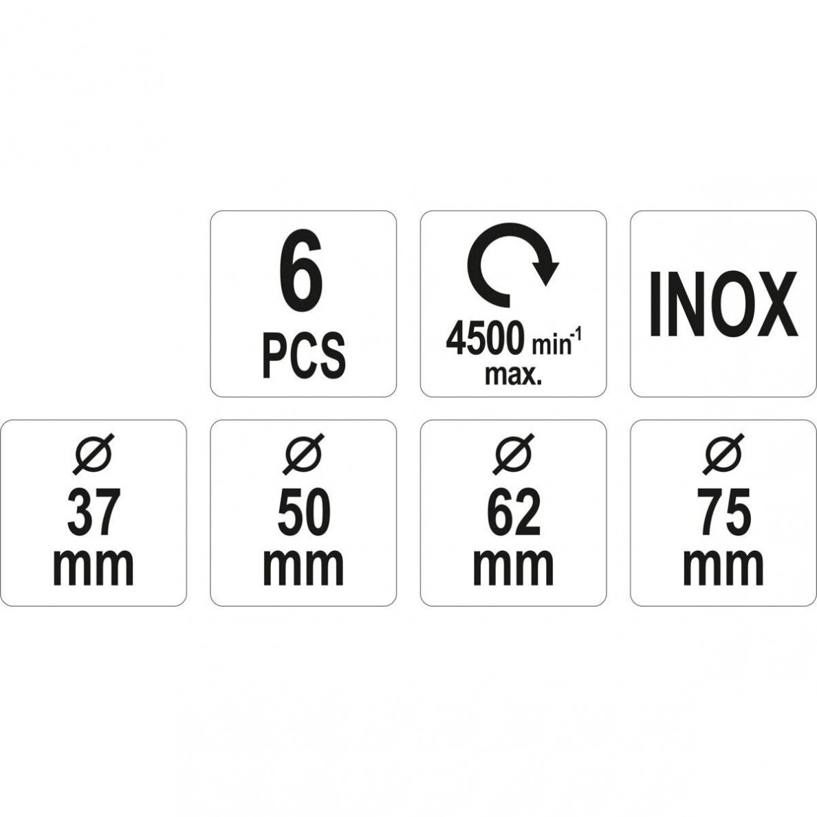 Šepečių vielinių su koteliu rinkinys (6vnt) INOX 2 Šepečių vielinių su koteliu rinkinys (6vnt) INOX 2