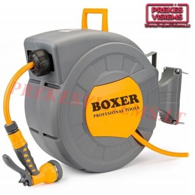 Sieninė vandens laistymo žarnos ritė BOXER, BX-2052 Auto Reel, 20 m