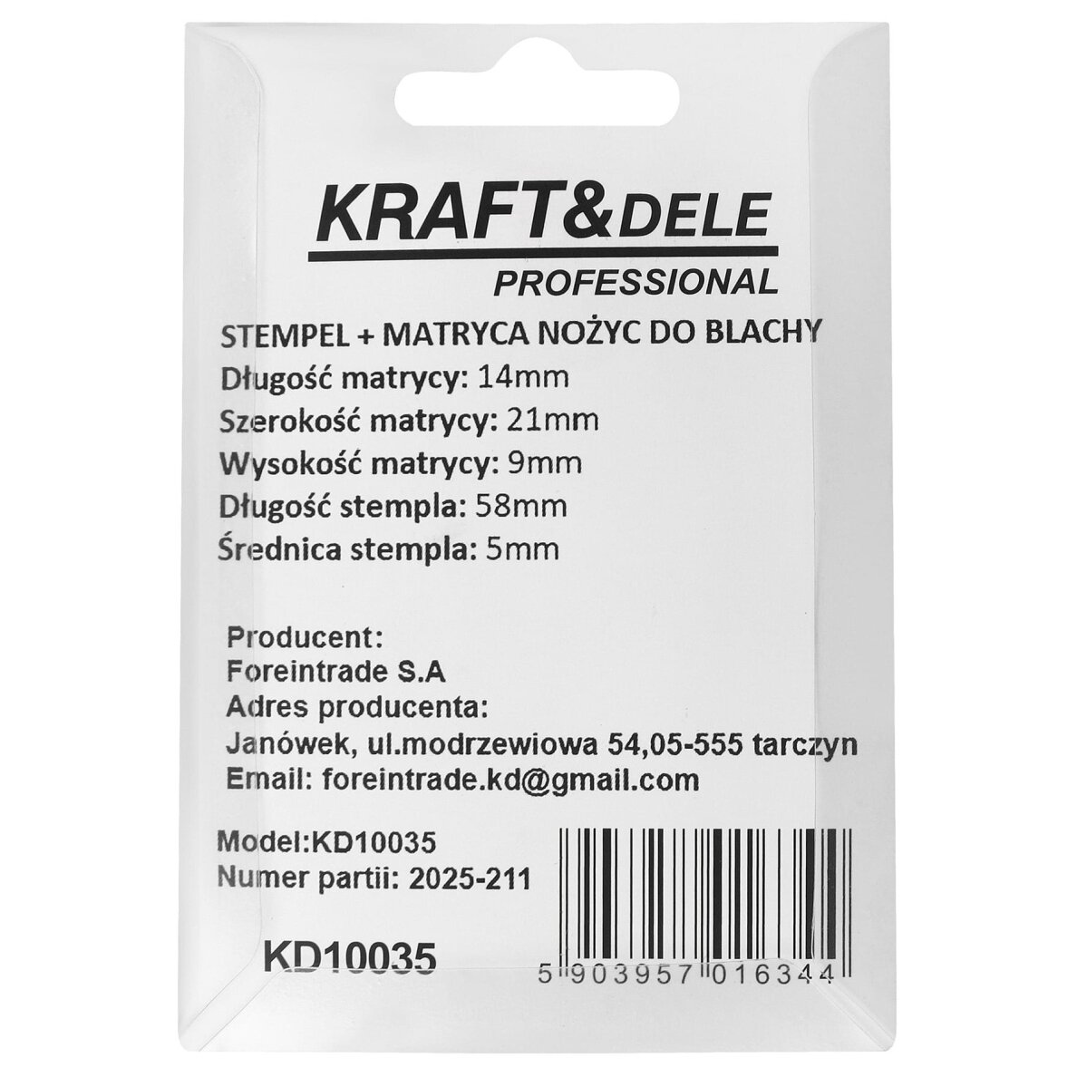 Skardos kirpimo žirklių adatos ir matricos rinkinys, KD10035 6