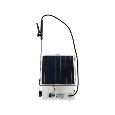Slėginis purkštuvas su bakeliu ir saulės panele 16l 12V 8000mAh