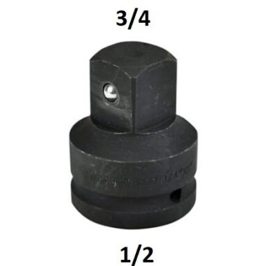 Smūginis adapteris 1/2"(F) - 3/4"(M) Smūginis adapteris 1/2"(F) - 3/4"(M)