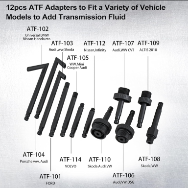 Stabdžių sistemos nuorinimo ir užpildymo įrenginys su ATF adapterių rinkinys