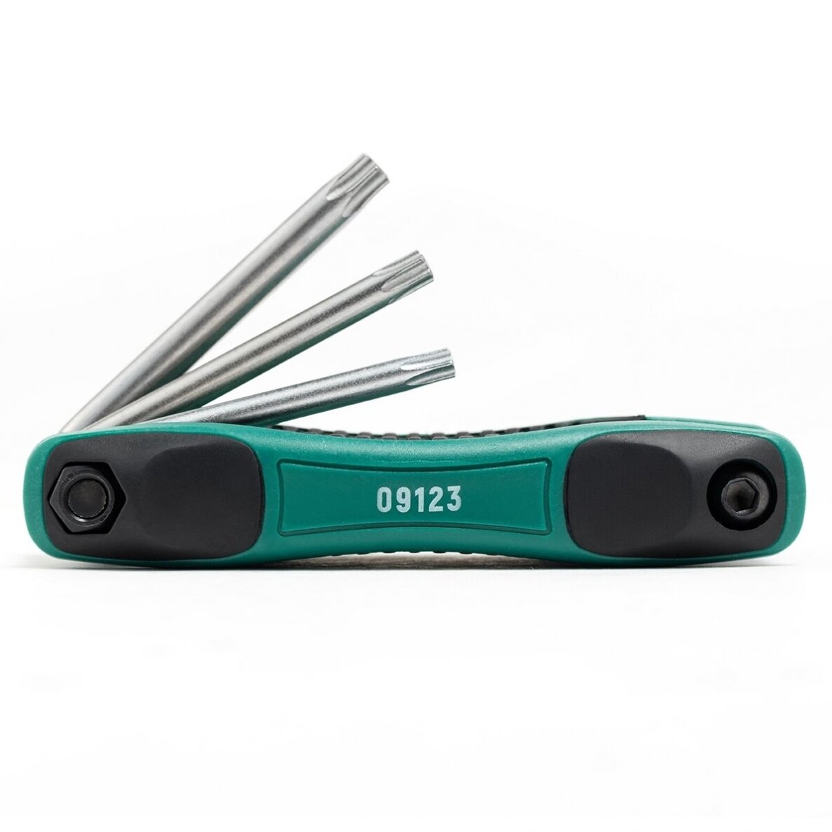 Sulankstomų TORX raktų rinkinys 8vnt. (TT9-T40) su kiauryme 5 Sulankstomų TORX raktų rinkinys 8vnt. (TT9-T40) su kiauryme 5