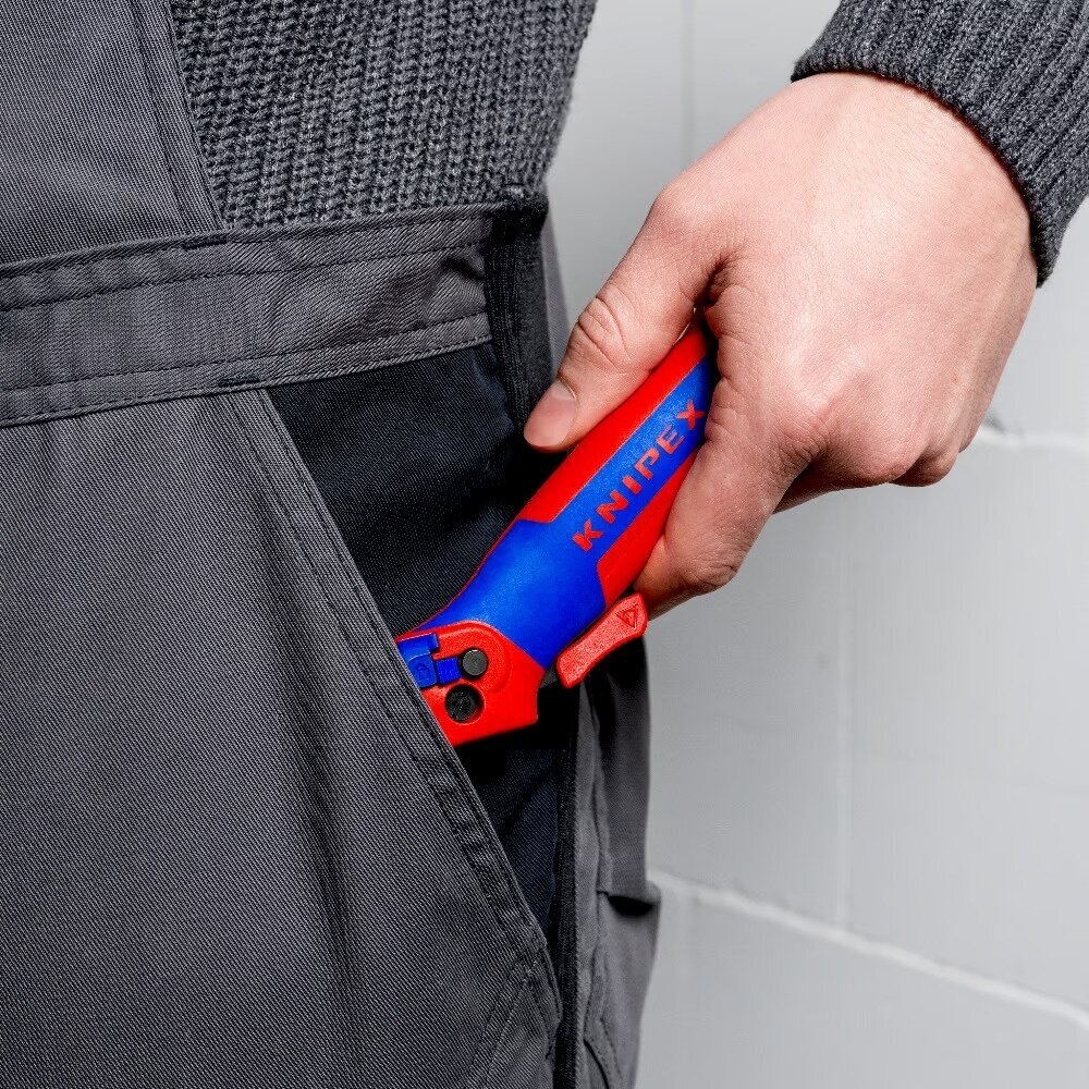 Terkšlinis kabelio nužievinimo peilis su kreipiančiąją KNIPEX 11