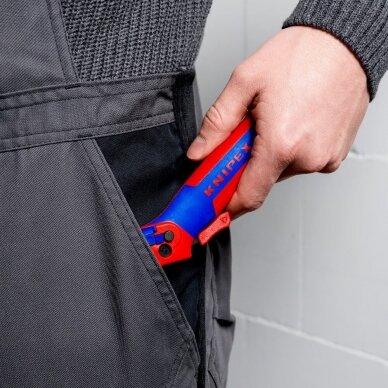 Terkšlinis kabelio nužievinimo peilis su kreipiančiąją KNIPEX 11