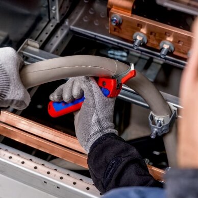 Terkšlinis kabelio nužievinimo peilis su kreipiančiąją KNIPEX 9