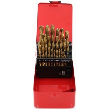 Titano grąžtai metalui, 29 vnt. KD10344 Titano grąžtai metalui, 29 vnt. KD10344