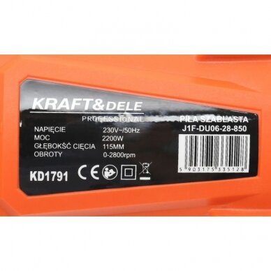 Tiesinio pjovimo pjūklas 2100W + dežė, KD1791 4