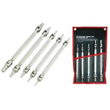 TORX lanksčių raktų rinkinys 5vnt. TORX lanksčių raktų rinkinys 5vnt.