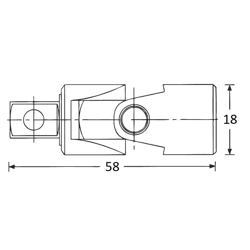 Universalus šarnyras 3/8" 58mm 1 Universalus šarnyras 3/8" 58mm 1